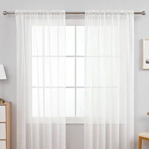Sheer white curtains from wayfair